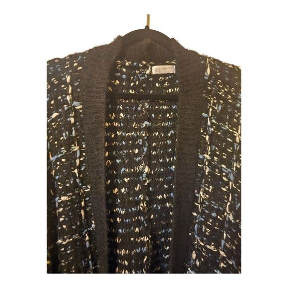 JANICE APPAREL Black Chunky Long Cardigan - One Size Fits Most - Picture 3 of 8